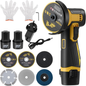 12V Cordless Mini Angle Grinder Kit (Dual Battery + 6 Discs)