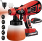 21V Cordless Electric Paint Sprayer Gun (2 Batteries + 5 Nozzles)